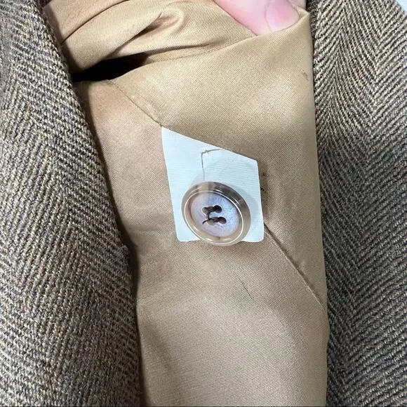 Shin Choi Herringbone Tan Spring Coat size 8 - Picture 7 of 7